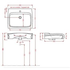 Керамическая раковина 65 см Artceram Hi-Line, black glossy (HIL002 03; 00)