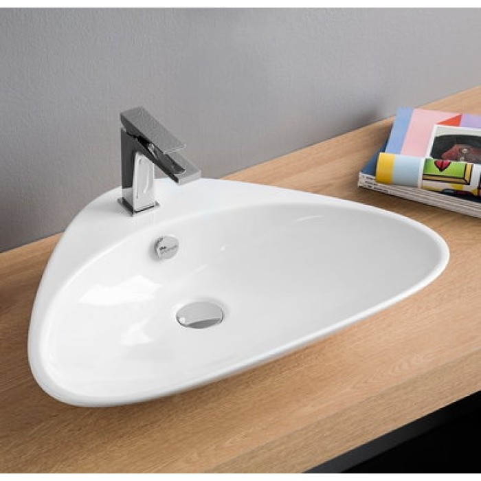 Керамическая раковина 60 см Artceram Plettro, white glossy (PTL001 01; 00)