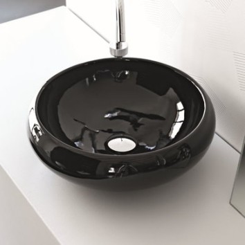 Керамическая раковина 43 см Artceram Tao, black glossy (TOL001 03; 00)