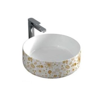 Керамическая раковина 42 см Artceram Cognac, white glossy/lol - tone on tone (COL001 01; 87)