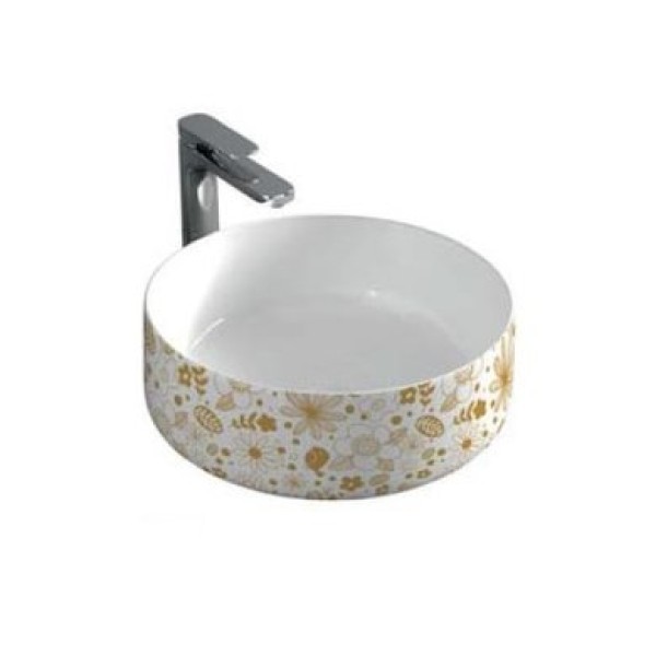 Керамическая раковина 42 см Artceram Cognac, white glossy/lol - tone on tone (COL001 01; 87)