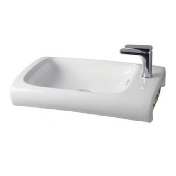 Керамическая раковина 70 см Artceram Hi-Line, white glossy/gold damasco (HIL003 01; 89)