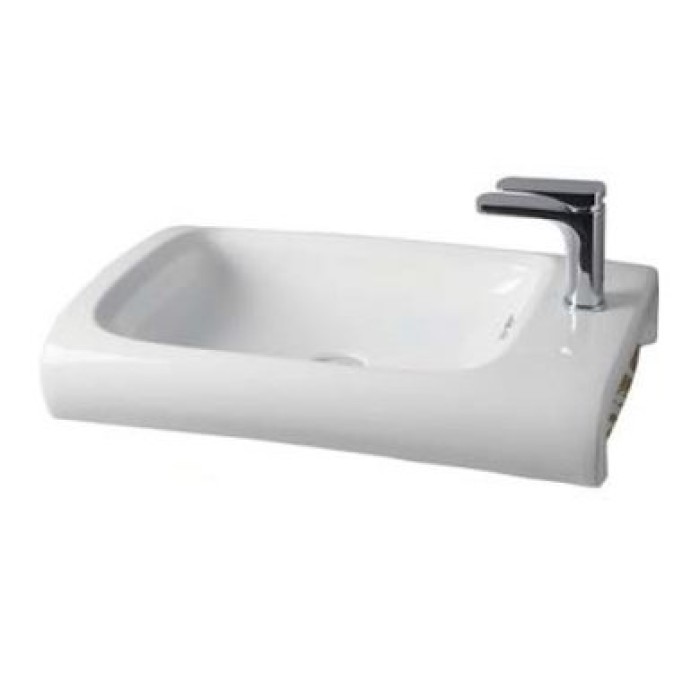 Керамическая раковина 70 см Artceram Hi-Line, white glossy/gold damasco (HIL003 01; 89)