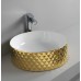 Керамическая раковина 44 см Artceram Rombo, white glossy/gold bicolor (OSL009 01; 56)