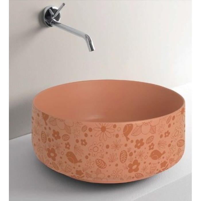Керамическая раковина 42 см Artceram Cognac, white glossy/lol - tone on tone (COL001 01; 87)