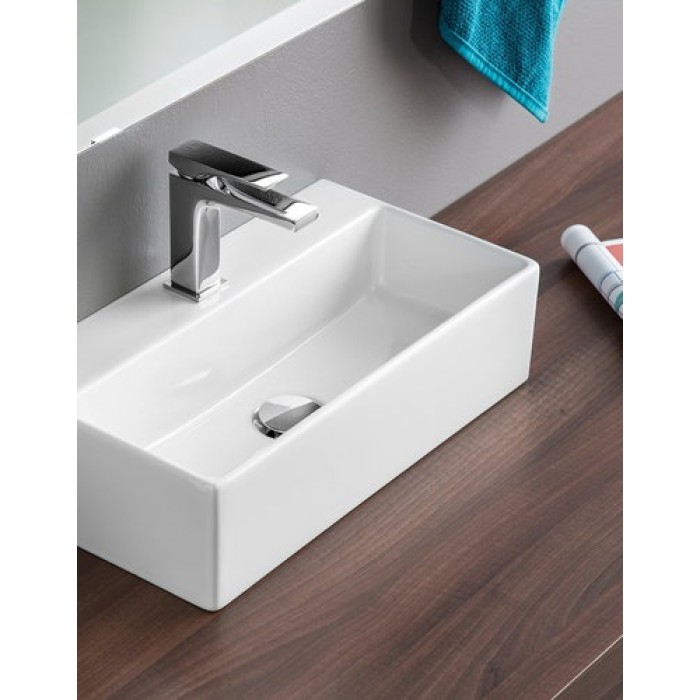 Керамическая раковина 50 см Artceram Quadro, white glossy (QUL001 01; 00)