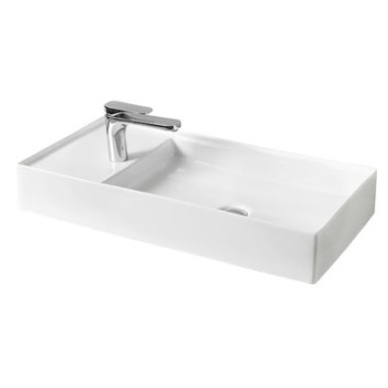 Керамическая раковина 75 см Artceram Scalino, white glossy (SCL004 01; 00)