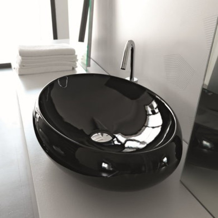 Керамическая раковина 60 см Artceram Tao, black glossy (TOL002 03; 00)