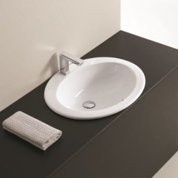 Керамическая раковина 59 см Artceram Eolo, white glossy (ELL001 01; 00)