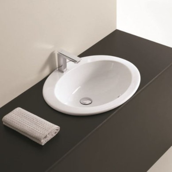 Керамическая раковина 59 см Artceram Eolo, white glossy (ELL001 01; 00)