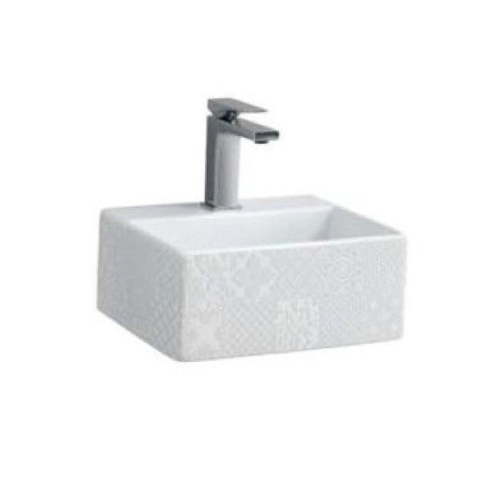 Керамическая раковина 32 см Artceram Quadro, white glossy/cementina (QUL006 01; 86)