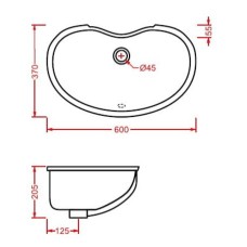 Керамическая раковина 60 см Artceram Idea, white glossy (IDL001 01; 00)