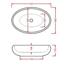 Керамическая раковина 60 см Artceram Tao, black glossy (TOL002 03; 00)