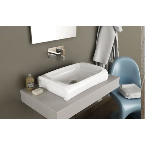 Керамическая раковина 65 см Artceram Hi-Line, white glossy (HIL002 01; 00)