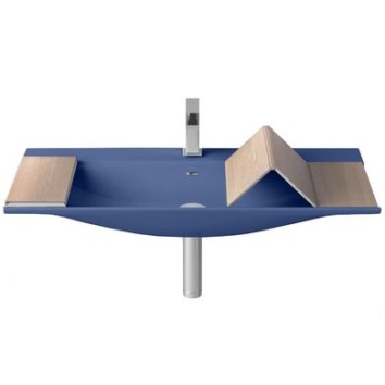 Керамическая раковина 90 см Artceram The One, blue sapphire (THL002 16; 00)