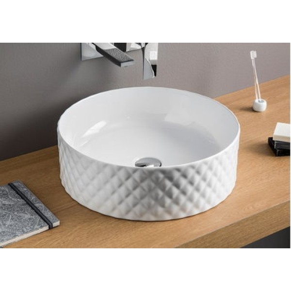 Керамическая раковина 44 см Artceram Rombo, white glossy (OSL009 01; 00)