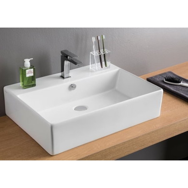 Керамическая раковина 65 см Artceram Quadro, white glossy (QUL003 01; 00)