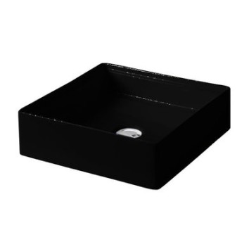 Керамическая раковина 38 см Artceram Scalino, black glossy (SCL001 03; 00)