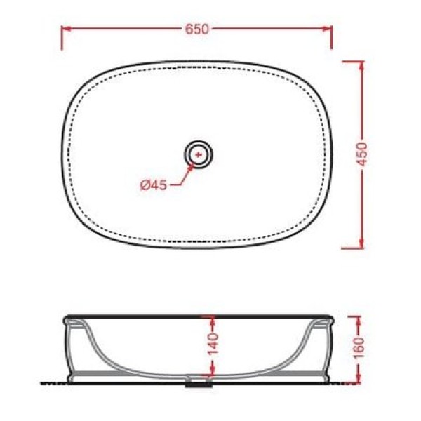 Керамическая раковина 65 см Artceram Azuley, black glossy (AZL002 03; 00)