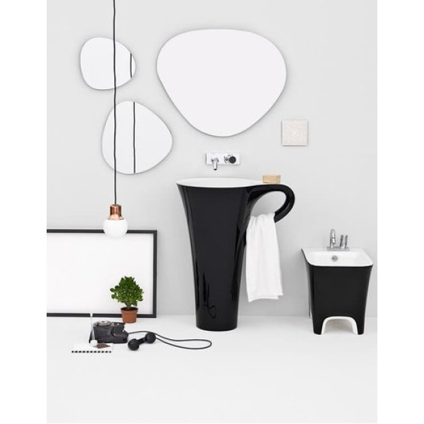 Каменная раковина 70 см Artceram Cup, black (OSL004 01; 50)