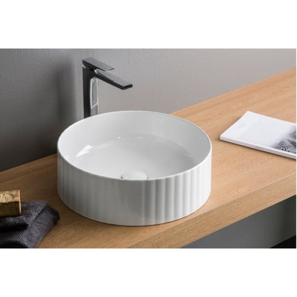 Керамическая раковина 44 см Artceram Millerighe, black glossy (OSL010 03; 00)