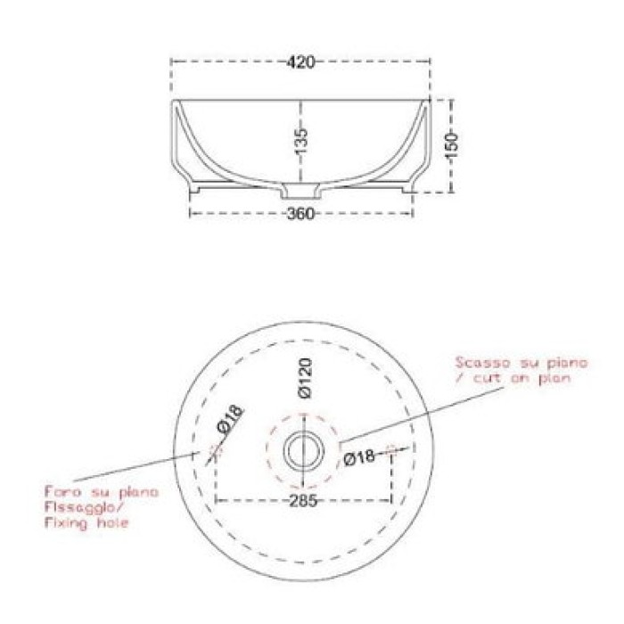 Керамическая раковина 42 см Artceram Gio Evolution, white glossy (GIL002 01; 00)