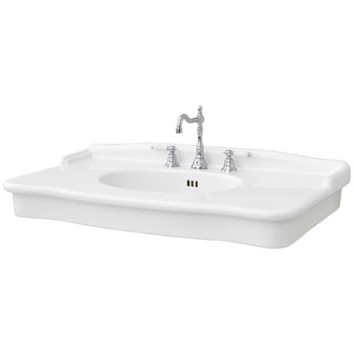 Керамическая раковина 112 см Artceram Hermitage, white glossy (HEL004 01; 00)