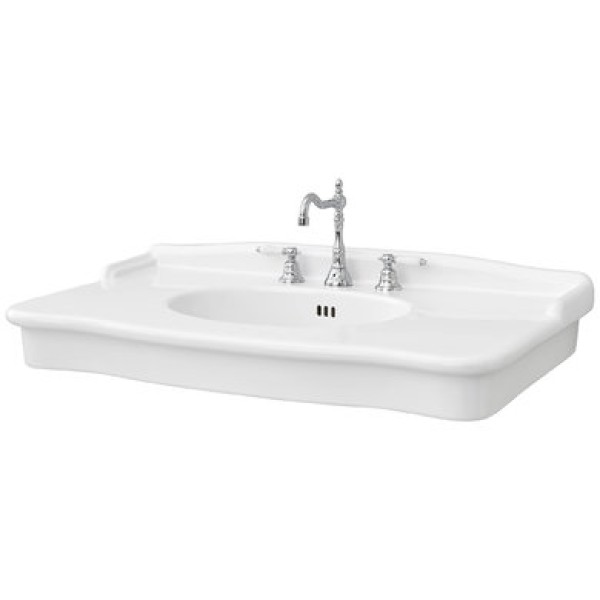 Керамическая раковина 112 см Artceram Hermitage, white glossy (HEL004 01; 00)