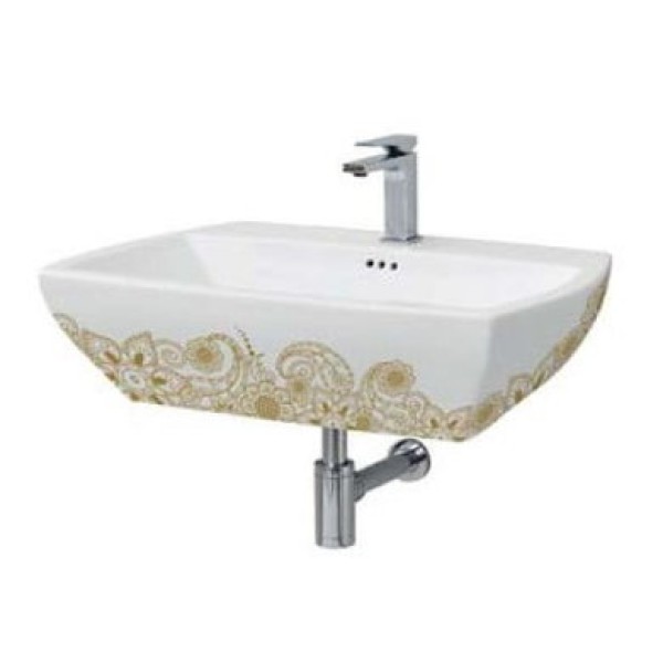 Керамическая раковина 70 см Artceram Jazz, white glossy/gold (JZL005 01; 15)