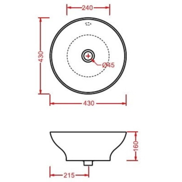 Керамическая раковина 43 см Artceram Fuori, white glossy (TFL002 01; 00)