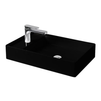 Керамическая раковина 60 см Artceram Scalino, black glossy (SCL003 03; 00)