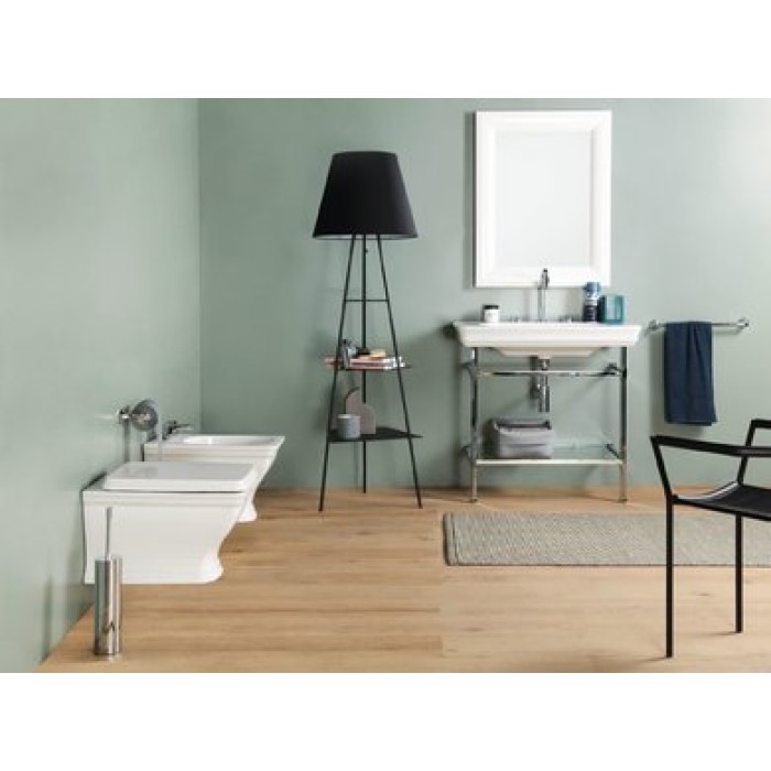 Керамическая раковина 90 см Artceram Civitas, white glossy/gold stripe (CIL002 01; 91)