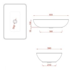Керамическая раковина 60 см Artceram Tai, white glossy (TAL001 01; 00)