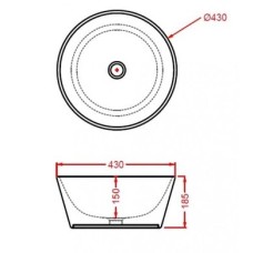 Керамическая раковина 43 см Artceram Wire, black (WIL001 03; 00)