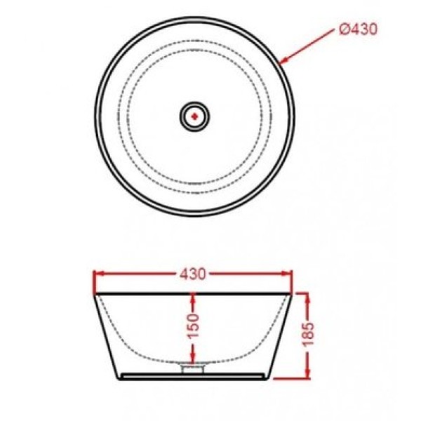 Керамическая раковина 43 см Artceram Wire, black (WIL001 03; 00)