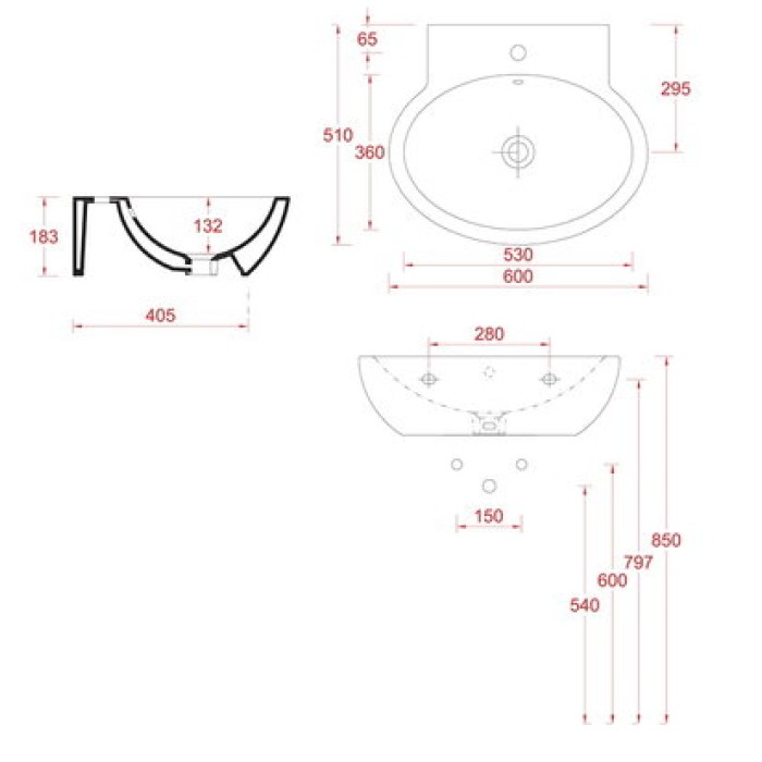 Керамическая раковина 60 см Artceram File 2.0 (FLL002 01; 00)
