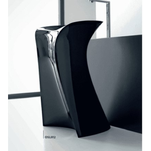 Каменная раковина 57 см Artceram Miss, black (OSL012 03; 00)
