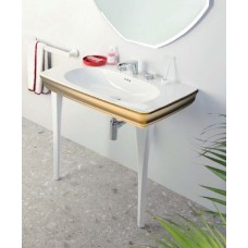 Керамическая раковина 90 см Artceram Civitas, white glossy/gold stripe (CIL002 01; 91)