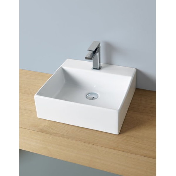 Керамическая раковина 40 см Artceram Quadro, white glossy (QUL005 01; 00)