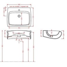 Керамическая раковина 65 см Artceram Hi-Line, white glossy (HIL004 01; 00)