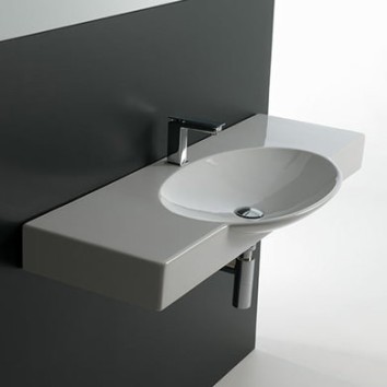 Керамическая раковина 120 см Artceram Swing, white glossy (SWL003 01; 00)