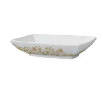 Керамическая раковина 60 см Artceram Jazz, white glossy/gold (JZL002 01; 15)