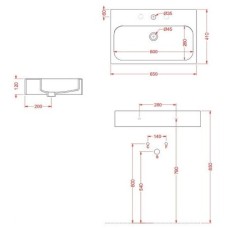 Керамическая раковина 65 см Artceram Block, white glossy (BKL001 01; 00)