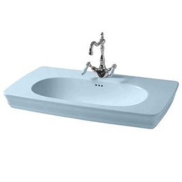Керамическая раковина 90 см Artceram Civitas, blue acquarello (CIL002 32; 00)