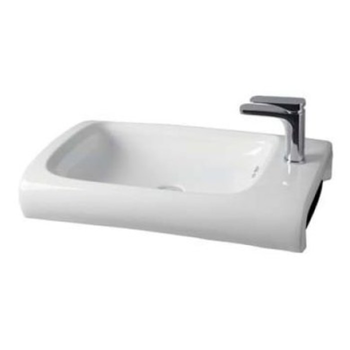 Керамическая раковина 70 см Artceram Hi-Line, white glossy/black bicolor (HIL003 01; 50)