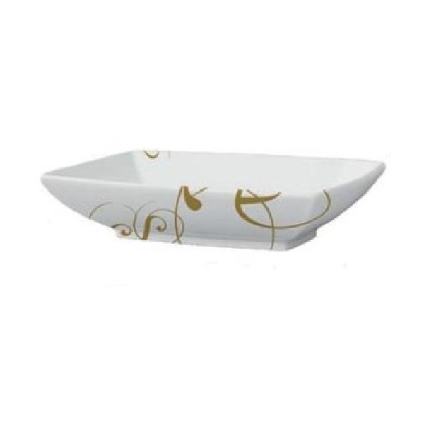 Керамическая раковина 60 см Artceram Jazz, white glossy/lettering oro (JZL002 01; 06)