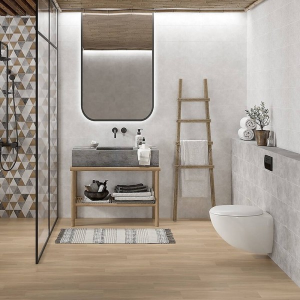 Керамограніт Cersanit Denize Light Grey Structure 20x60 см