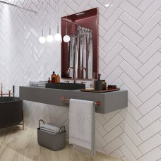 Плитка Golden Tile The Wall Білий Сатин 6L0161 10x30 см