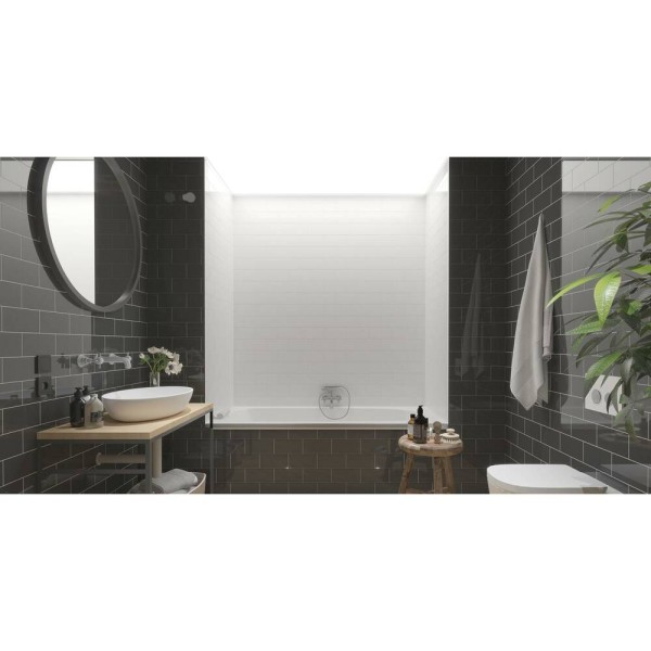 Плитка Golden Tile Metrotiles Plane Білий 460011 10x20 см