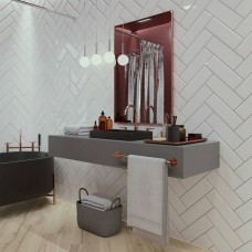 Плитка Golden Tile The Wall Plane Світло-Сірий 6LG111 10x30 см